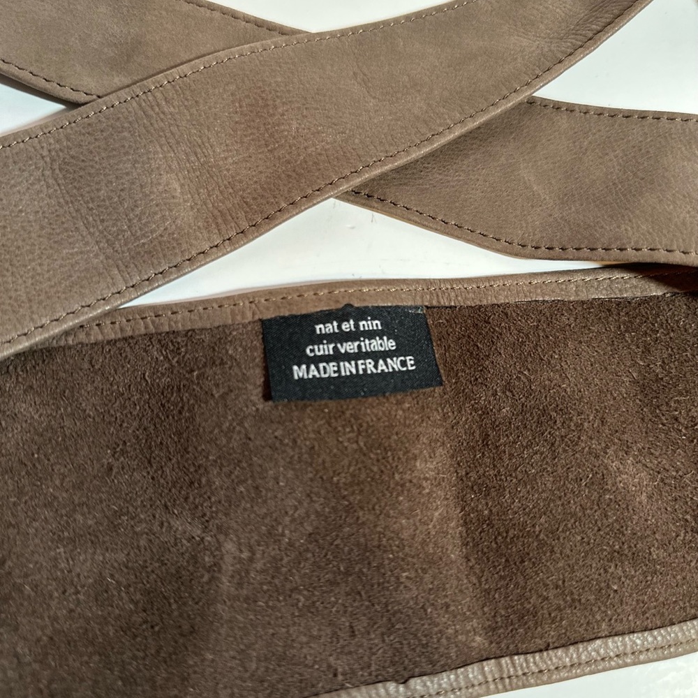 Nat & Nin Leather Belt Women’s One Size Made In France - Picture 2 of 4
